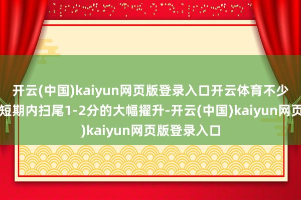 开云(中国)kaiyun网页版登录入口开云体育不少学员以致在短期内扫尾1-2分的大幅擢升-开云(中国)kaiyun网页版登录入口